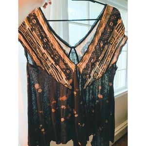 Free People Acid Drop Boho Shirt